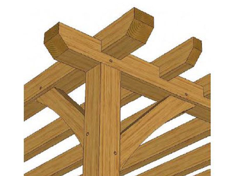 Durville Oak Pergola Kit (3)