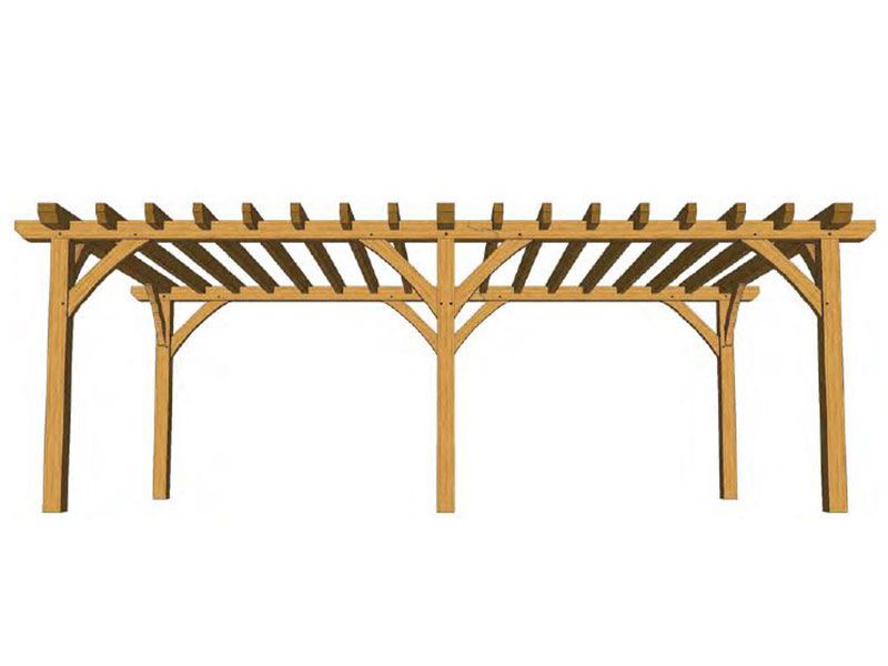 Durville Oak Pergola Kit (4)