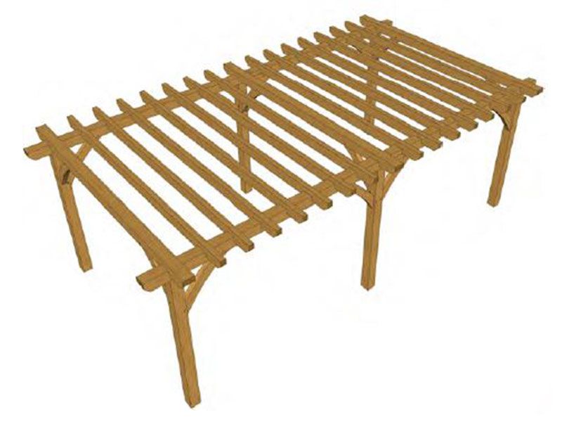 Durville Oak Pergola Kit (5)