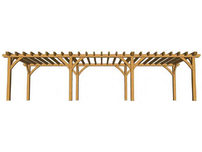 Durville Oak Pergola Kit (6)