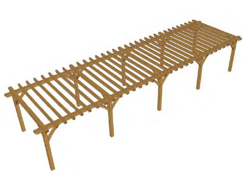 Durville Oak Pergola Kit (9)