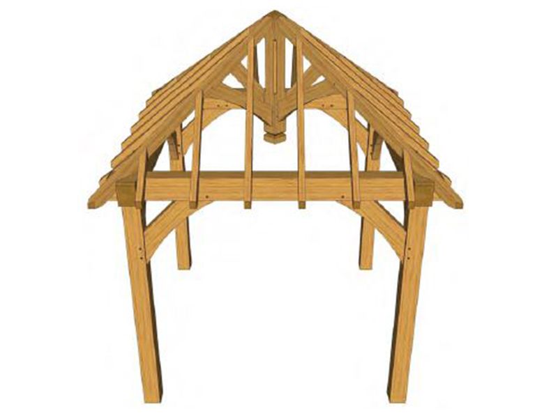 The Compton 2.4m Oak Gazebo Kit (1)