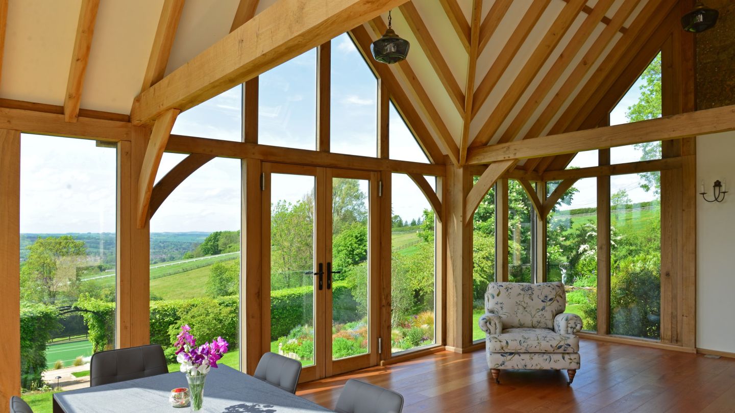 A bespoke oak garden room